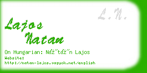 lajos natan business card